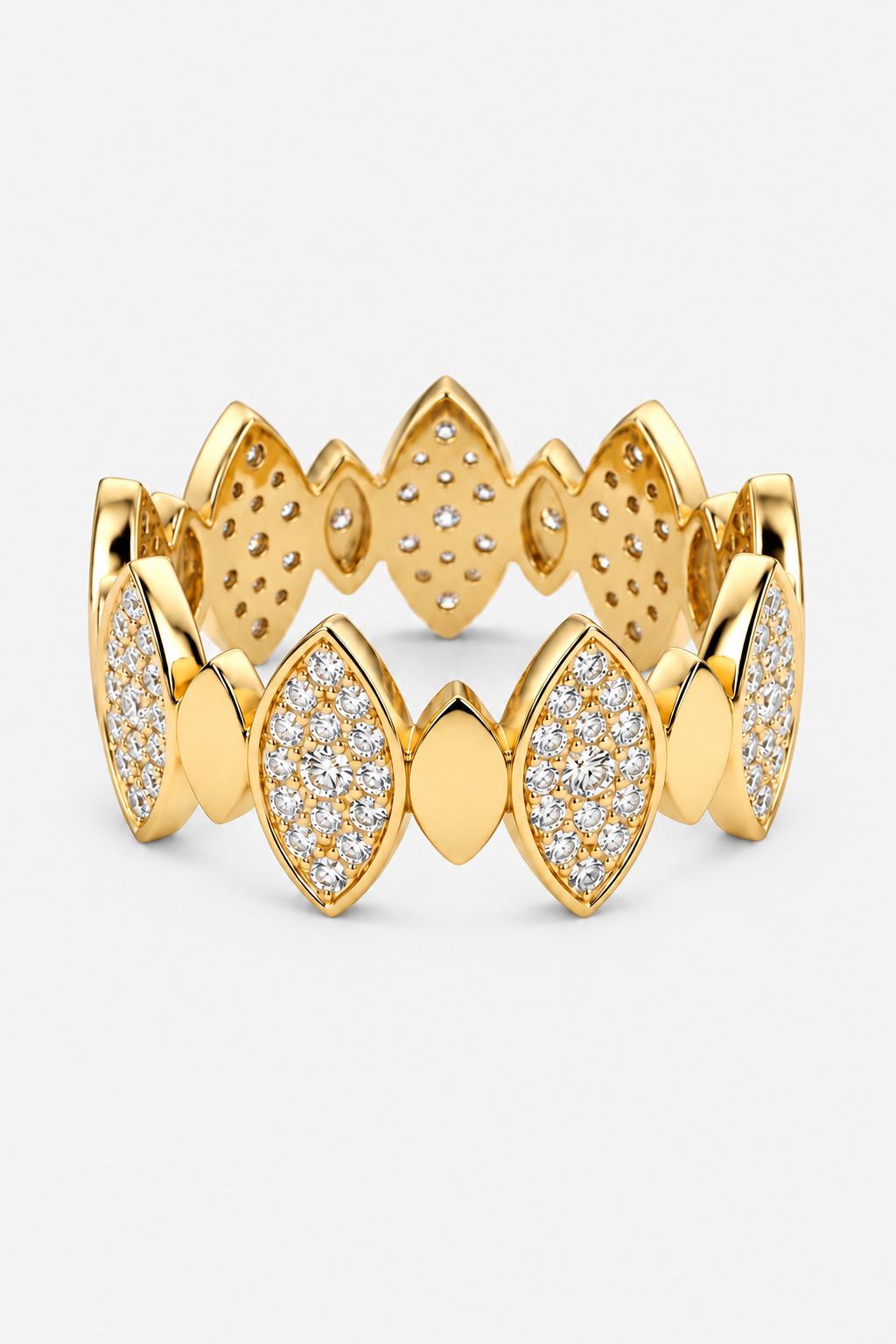 Bague Porte Joie Demi Pavage