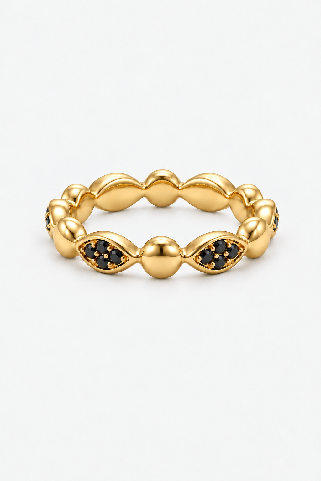 Alliance Porte Joie Demi Pavage - Diamant noir