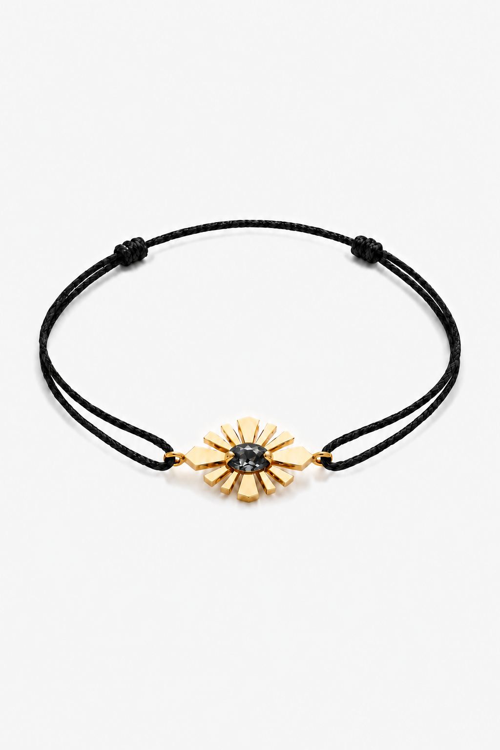 Daisy Crush Cord Bracelet - Black Diamond