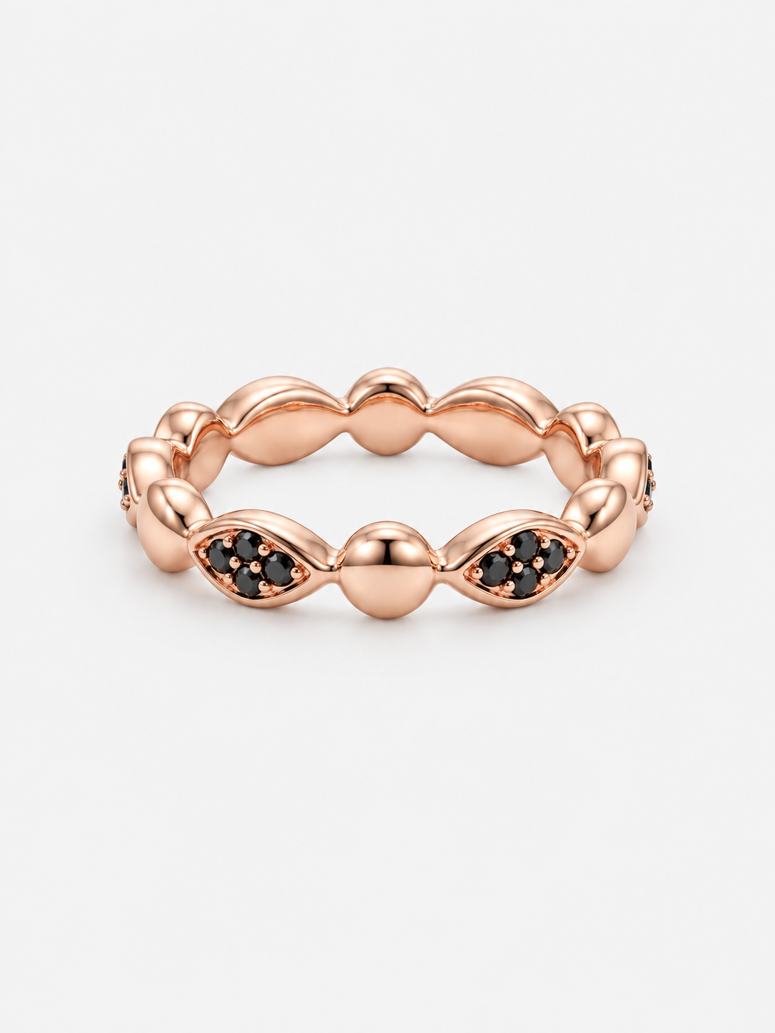 Porte Joie Half-Pavé Wedding Band - Black Diamond