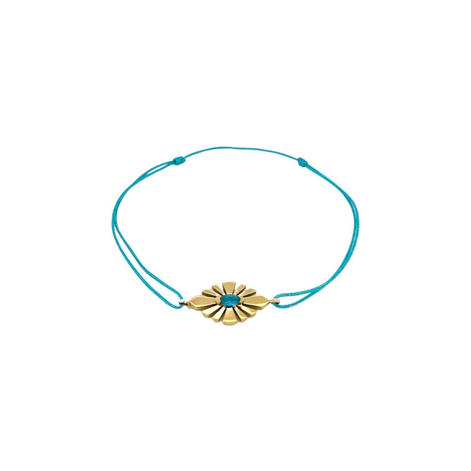 Bracelet Daisy Crush sur cordon - Turquoise