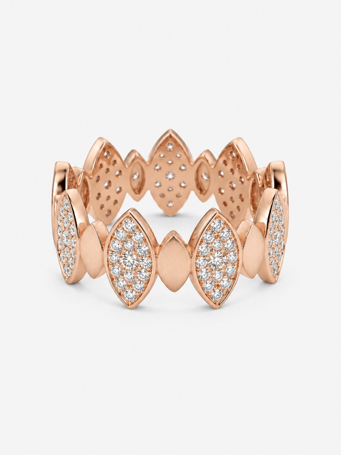 Bague Porte Joie Demi Pavage