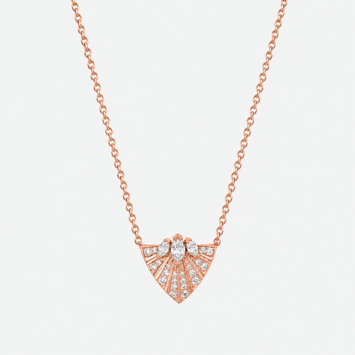 Plume d'Or Full Pavé Necklace