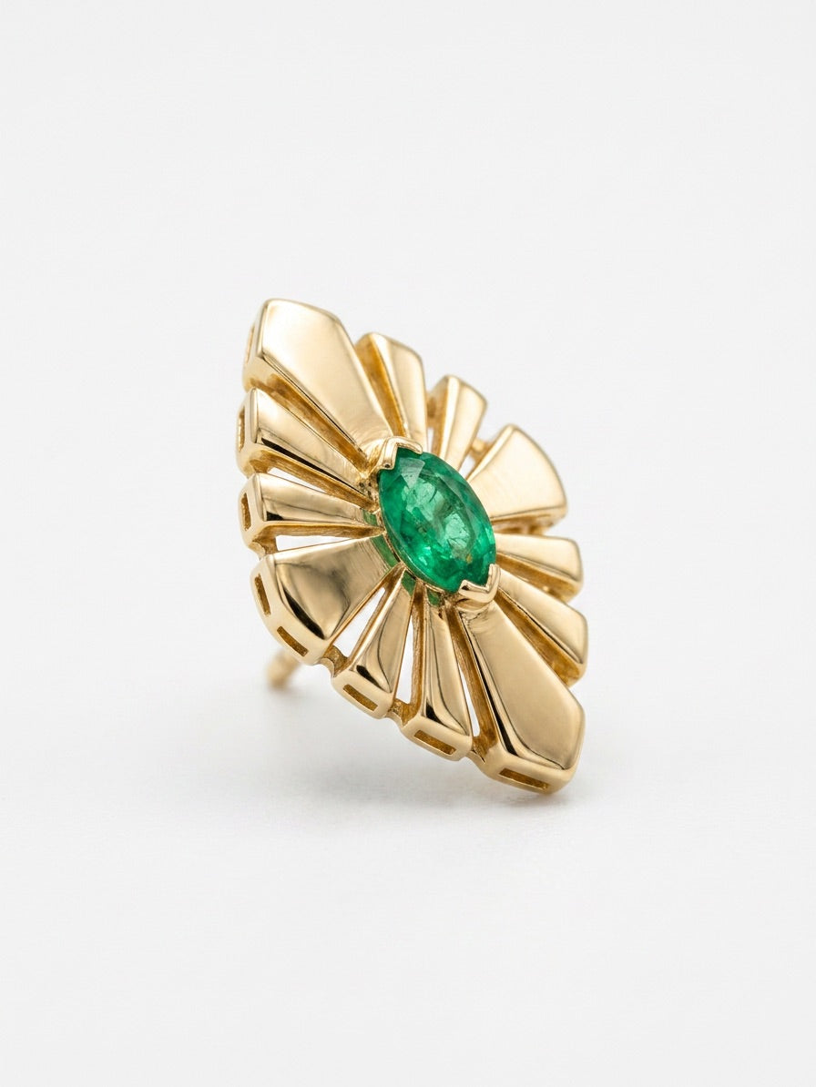Boucle Baby Daisy Crush - Saphir Vert