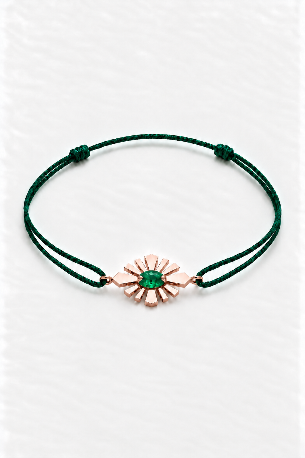 Bracelet Daisy Crush sur cordon - Emeraude