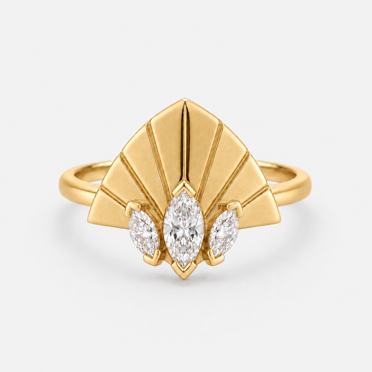 Bague Plume d'or