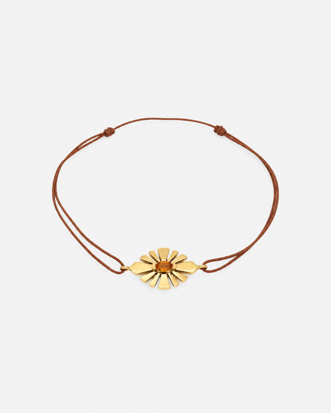 Bracelet Daisy Crush sur cordon - Saphir orange