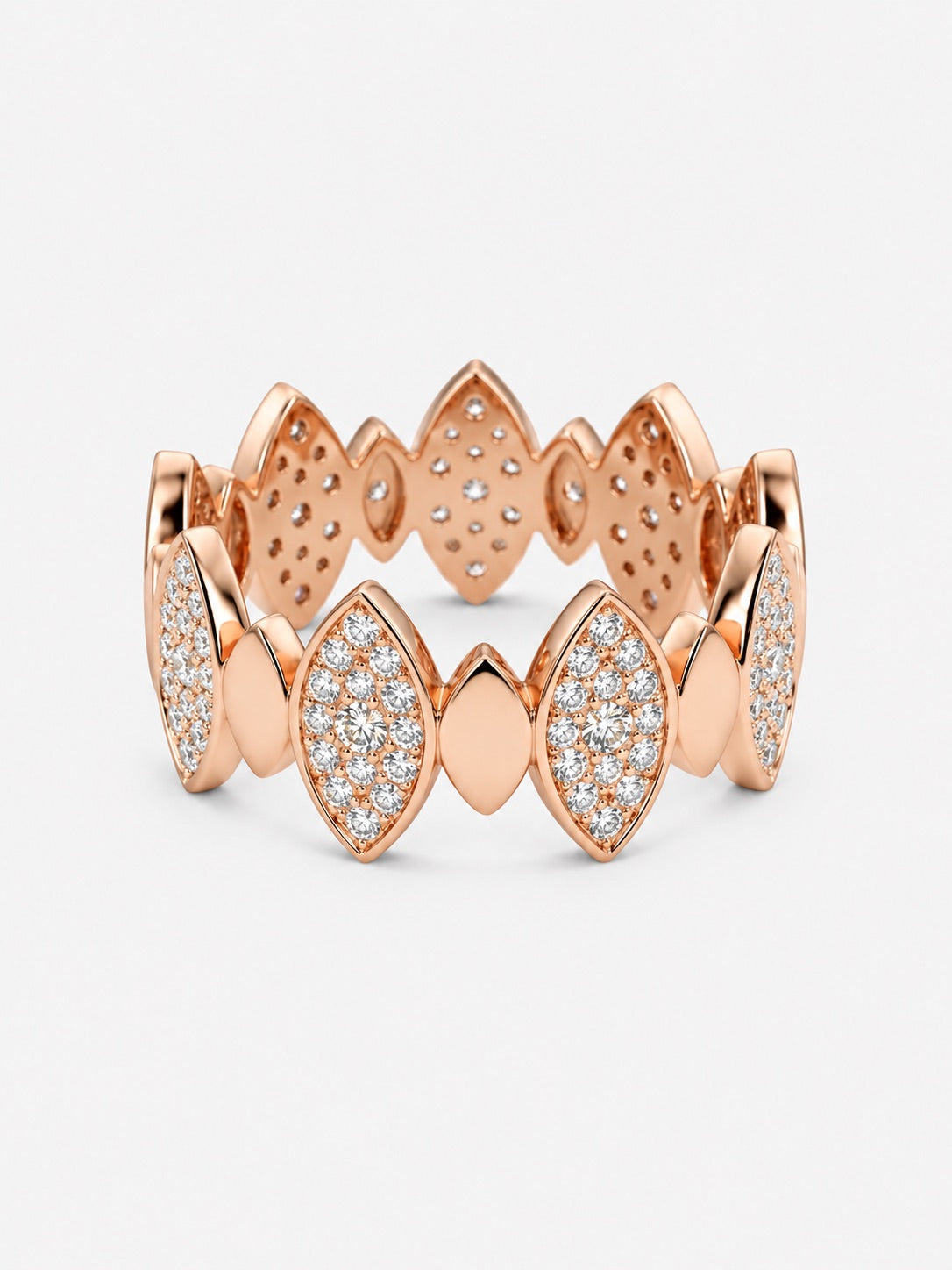 Bague Porte Joie Demi Pavage