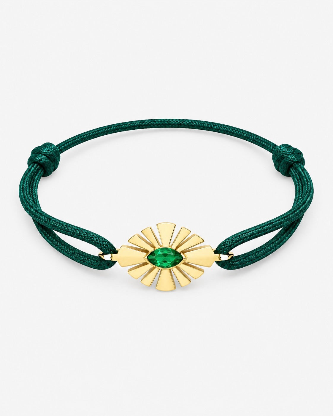 Bracelet Daisy Crush sur cordon - Emeraude