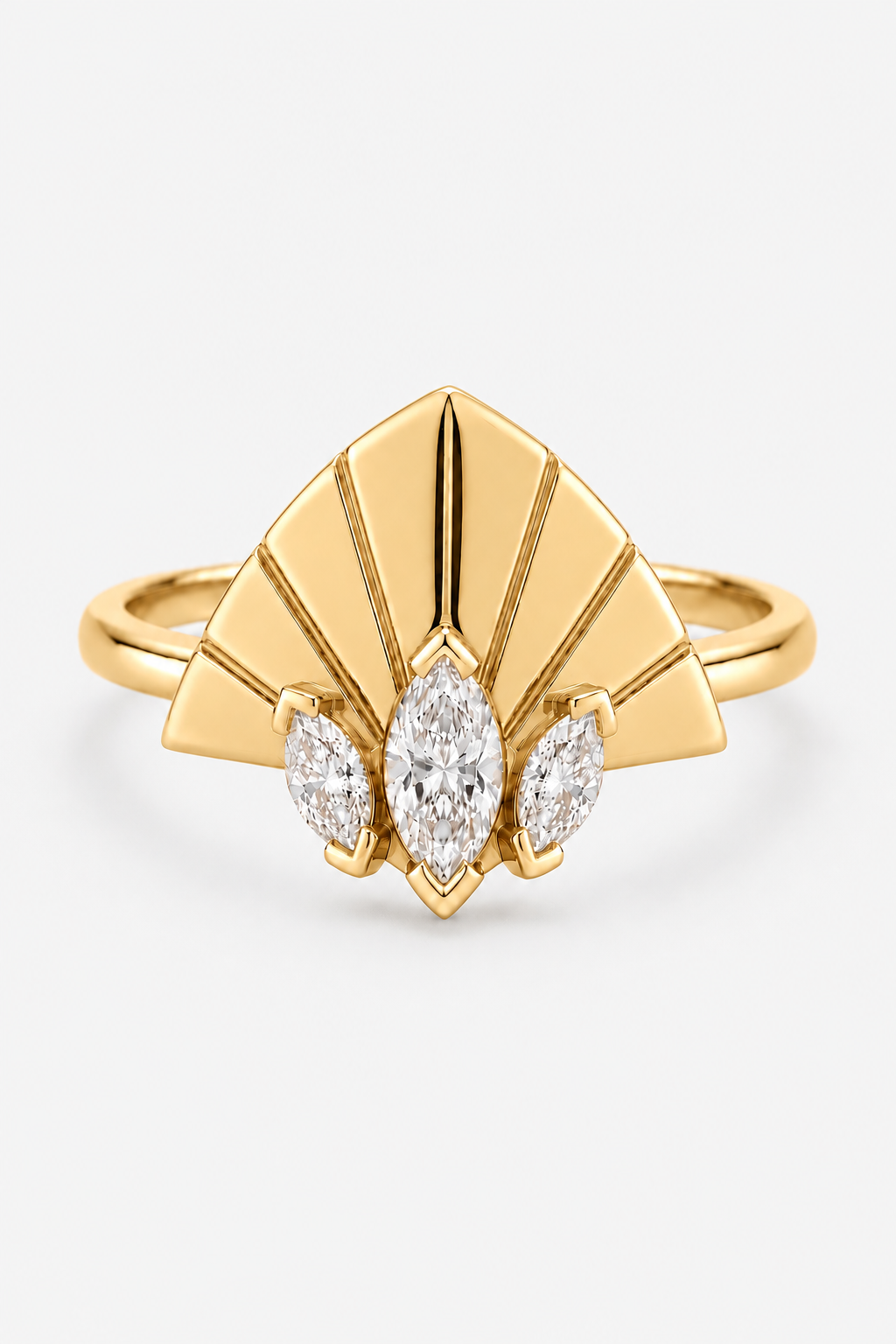 Bague Plume d'or