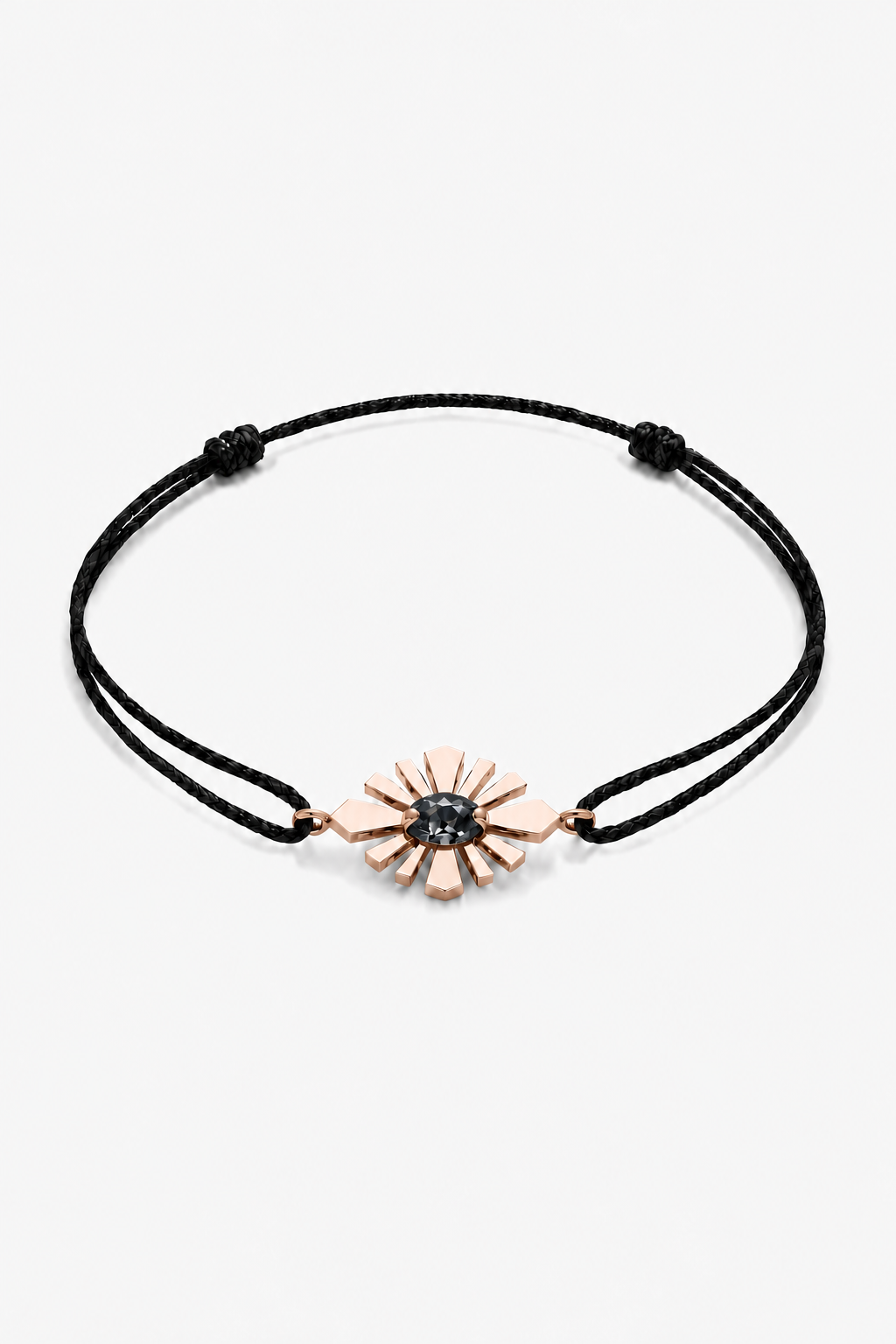 Bracelet Daisy Crush sur cordon - Diamant noir