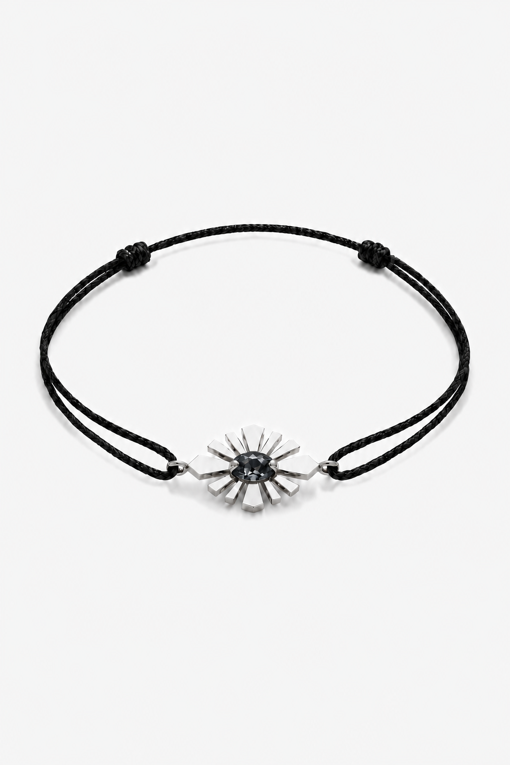Bracelet Daisy Crush sur cordon - Diamant noir