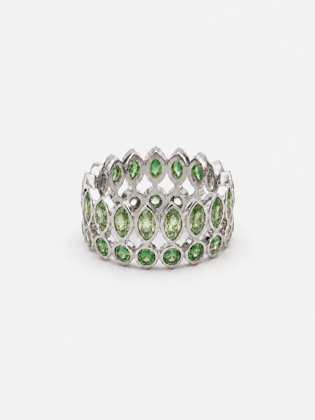 Bague Reine Couronne Verte