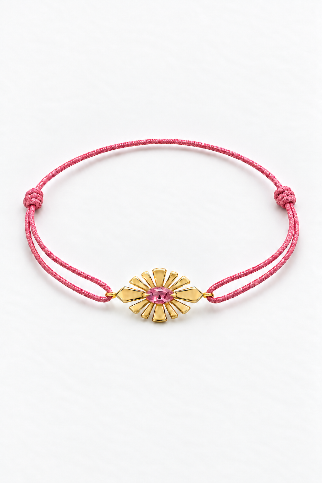 Bracelet Daisy Crush sur cordon - Grenat