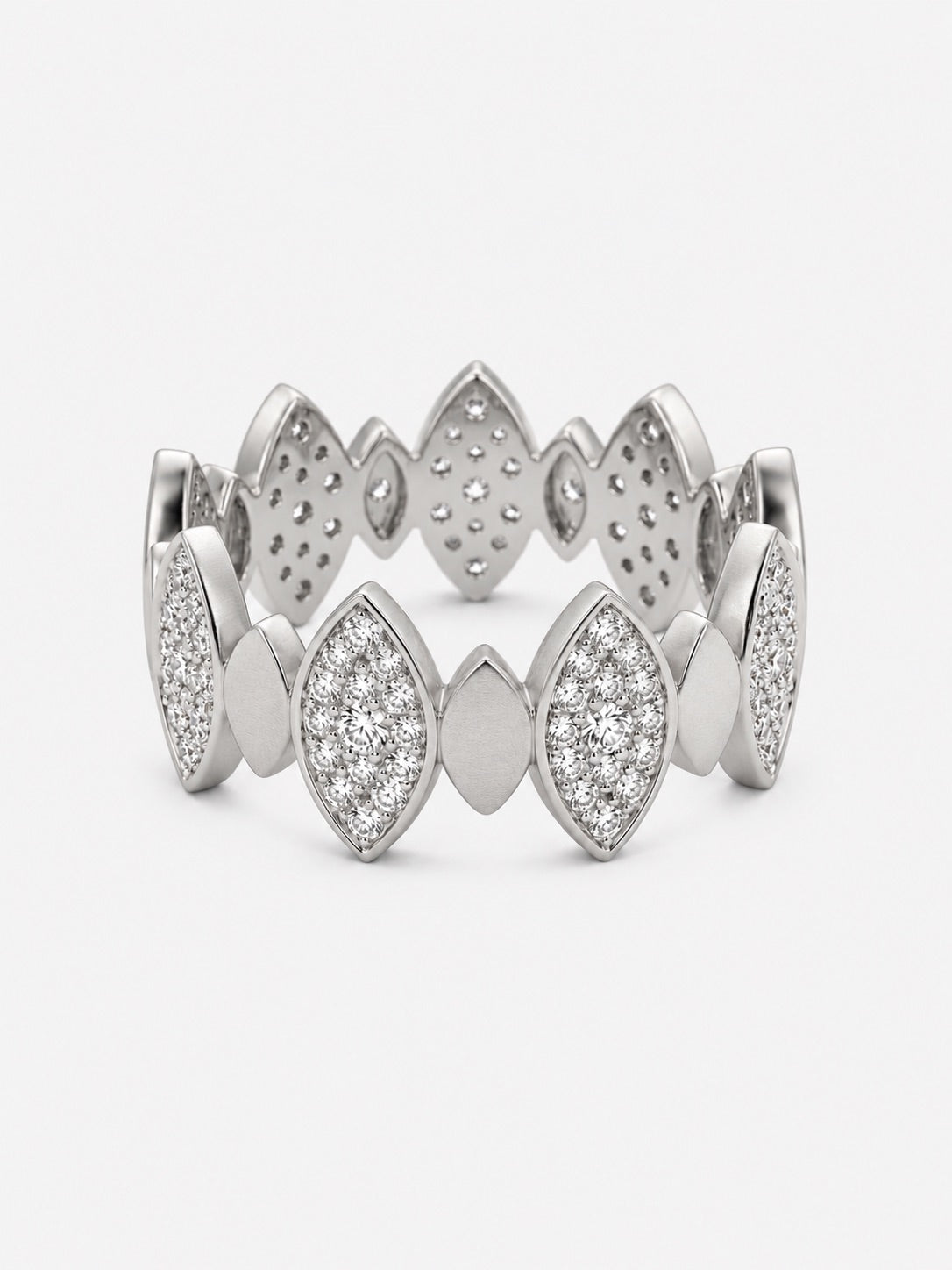 Bague Porte Joie Demi Pavage