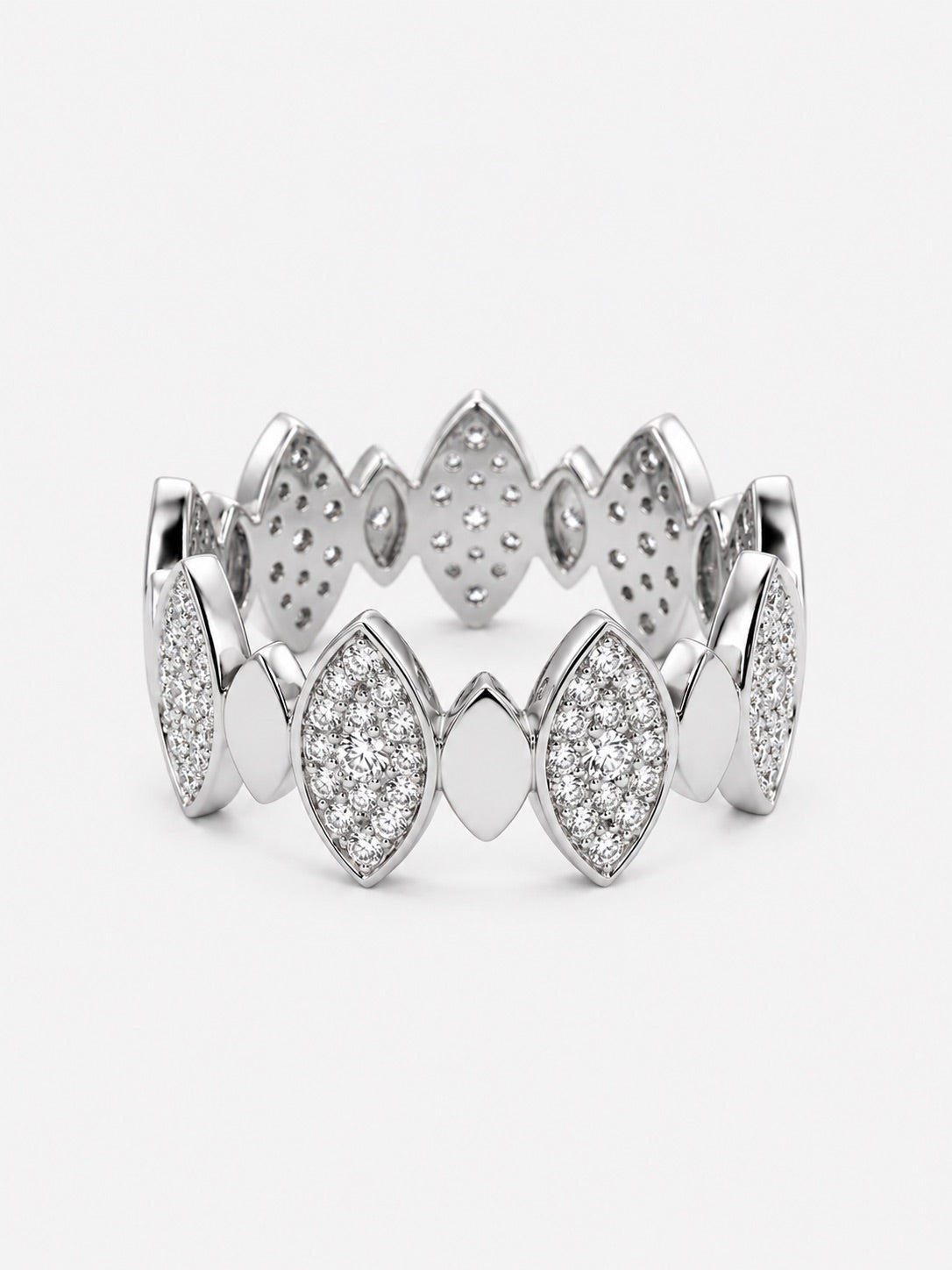 Bague Porte Joie Demi Pavage