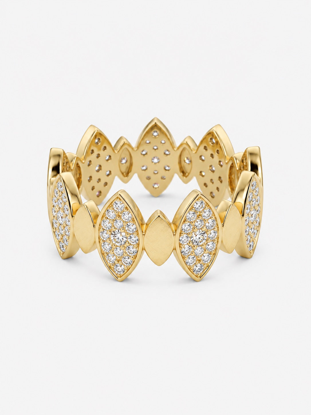 Bague Porte Joie Demi Pavage