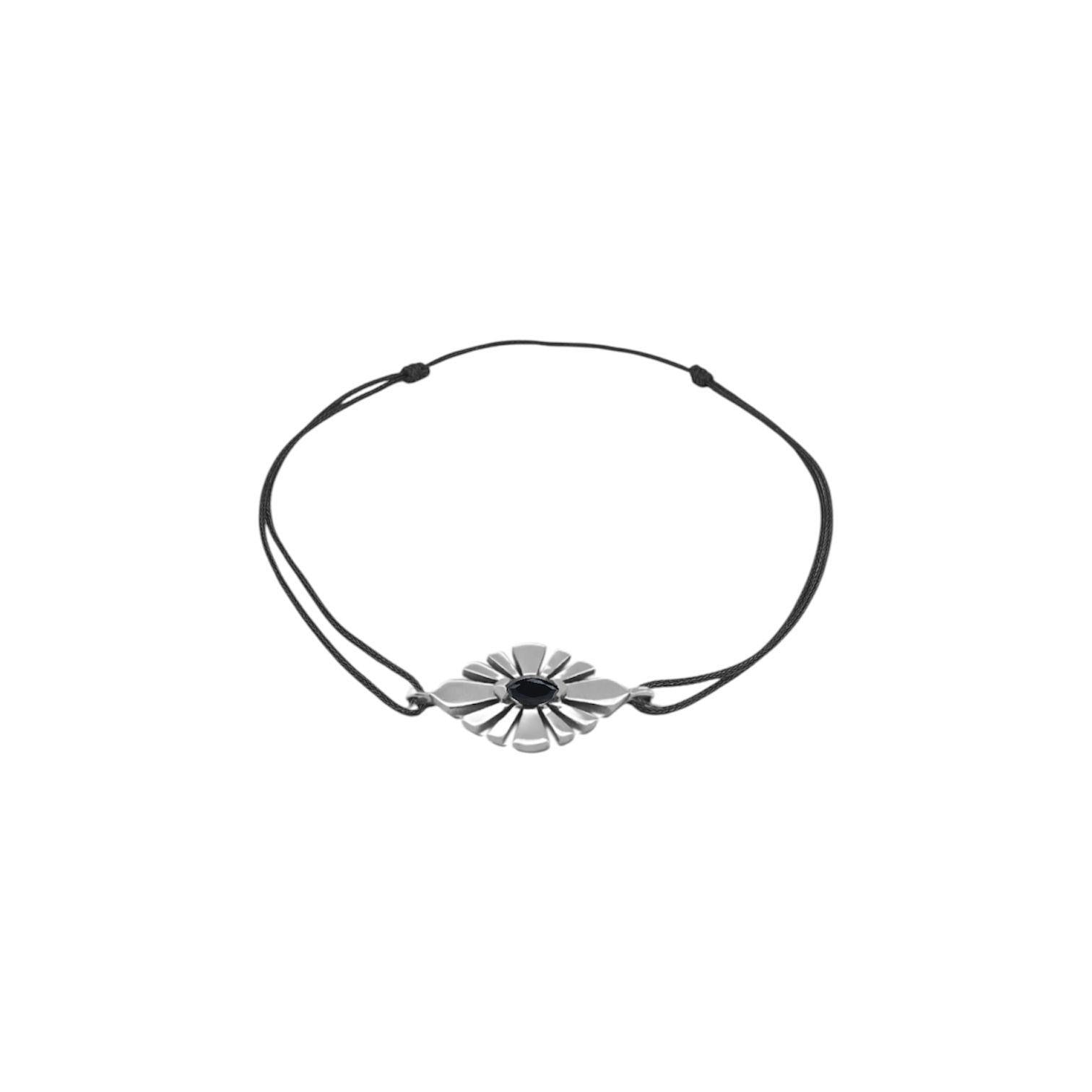 Bracelet Daisy Crush sur cordon - Diamant noir