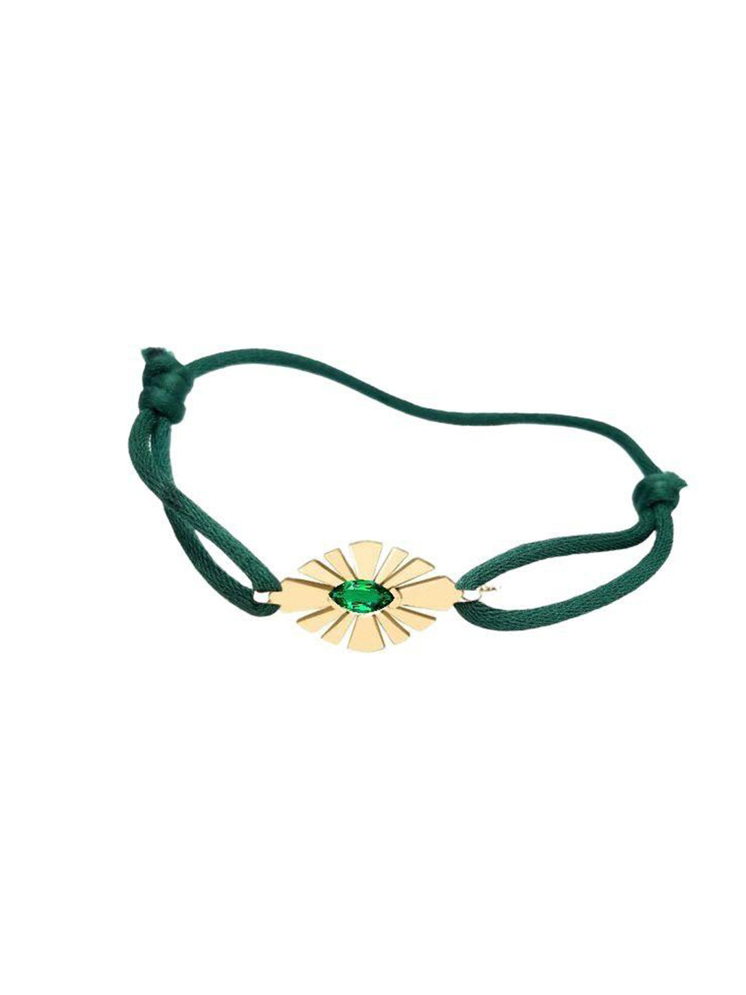 Bracelet Daisy Crush sur cordon - Emeraude