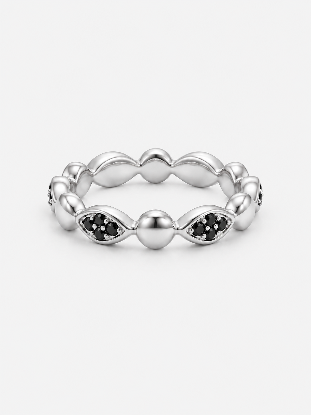 Alliance Porte Joie Demi Pavage - Diamant noir