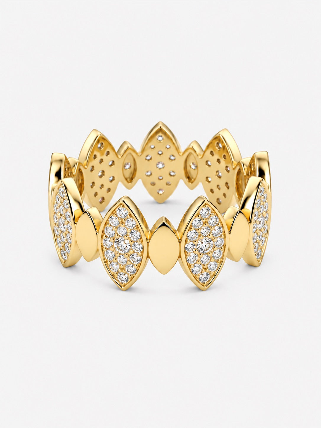 Bague Porte Joie Demi Pavage