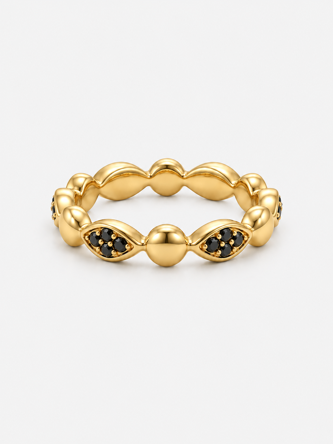 Alliance Porte Joie Demi Pavage - Diamant noir
