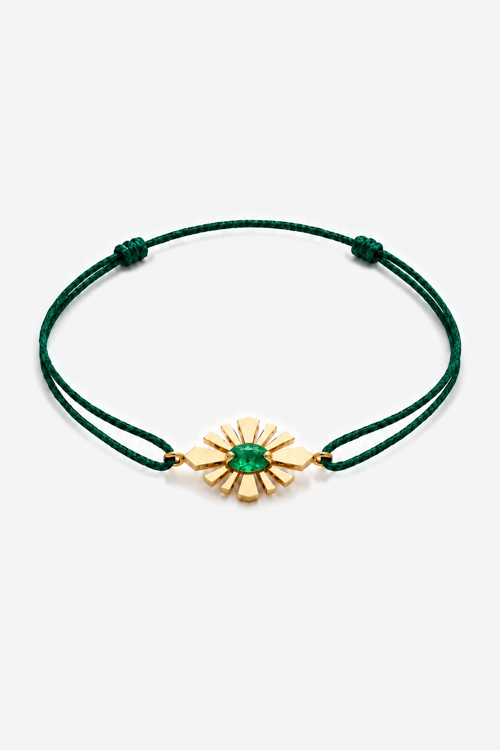 Bracelet Daisy Crush sur cordon - Emeraude