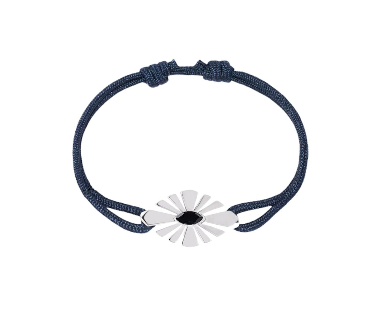Bracelet Daisy Crush argent sur cordon