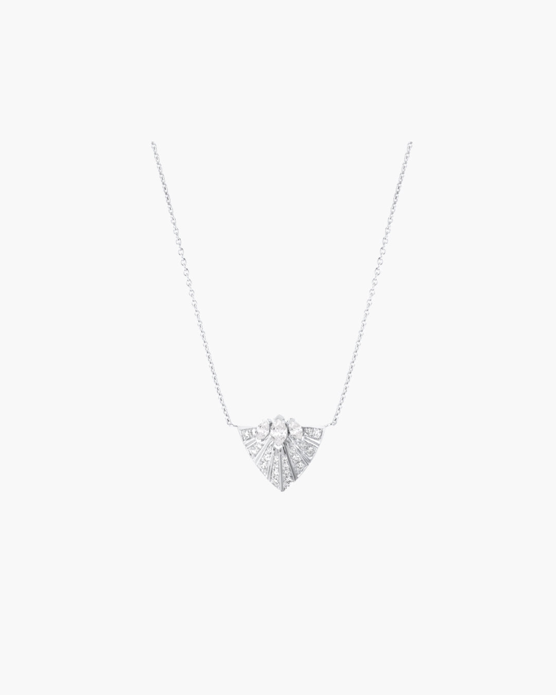 Collier Plume d'Or Tout Pavage