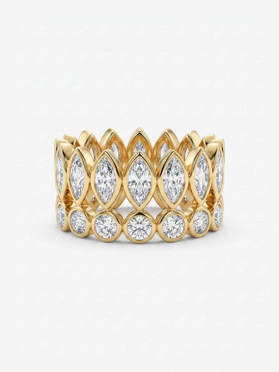 Bague Reine Couronne de Diamants